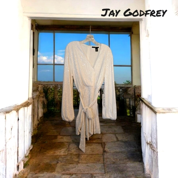 Jay Godfrey Silver Romper NWOT - Picture 1 of 5